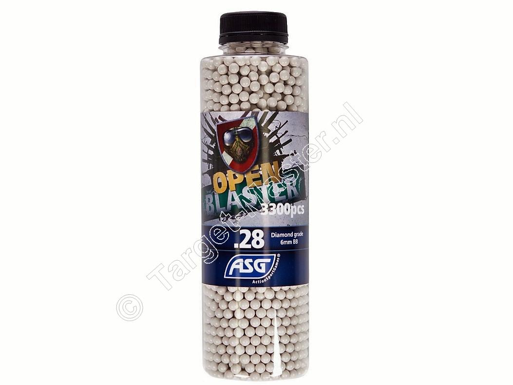 ASG Open Blaster Airsoft Bio BB 6mm 0.28 gram bottle of 3300